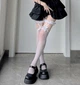 Чулки с подвязками белые One size (Д1-0079) - изображение 2
