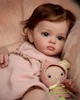 Большая виниловая кукла-ПУПС ручной работы с игрушкой Reborn Baby Doll с настоящими волосами и живыми глазами - изображение 3