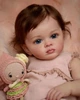 Большая виниловая кукла-ПУПС ручной работы с игрушкой Reborn Baby Doll с настоящими волосами и живыми глазами - изображение 4