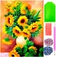 Набор алмазной мозаики (вышивки) подсолнечник 5D 30х40см Al1 - изображение 1