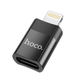 Переходник HOCO Lightning to Type-C female adapter 2A USB2.0 UA17 black - изображение 3