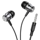 Наушники BOROFONE Platinum metal universal earphones with microphone BM75 1,2m Black - изображение 4