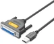 Кабель Ugreen US167 USB to DB25 Parallel Printer Cable 2 м Black (UGR-20224) - зображення 1