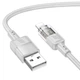 Кабель заряджання Hoco U129 USB для IP/Lightning (2.4А) (1.2М) для устройств iOs Apple iPhone Сірий - зображення 1