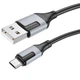 Кабель зарядки BOROFONE BX101 2.4А 1М USB to MicroUSB для Android/Samsung/Xiaomi/Huawei/Meizu Чорний - изображение 1