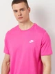 Футболка хлопковая длинная мужская Nike M Nsw Club Tee AR4997-605 S Розовая (196976575427) - изображение 4