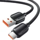Кабель ESSAGER Breeze USB Cable USB-A to Type C 1 м 100W Black (EXC7A-WL01-P) - изображение 3