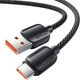 Кабель ESSAGER Breeze USB Cable USB-A to Type C 3 м 100W Black (EXC7A-WLC01-P) - изображение 3