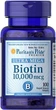 Біотин Puritan's Pride Biotin 10,000 mcg 100 гел капс - зображення 1