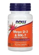 Вітамін Д3 К2 Now Foods Mega D-3 & MK-7 5000 МО 60 капс - зображення 2
