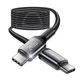 Кабель Rocoren 240W PD3.1 C - C RCPBTT2-RTOG 1 метр (в нейлоновой оплетке) - изображение 2