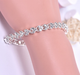 Жіночий браслет серцем сріблястий з білими камінцями Fashion Jewelry (II) 18971 - зображення 4