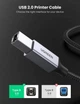 Кабель UGREEN US369 USB 2.0 to USB type B USB Printer Cable для принтерів, сканерів, БФП 2 м Black (80803) - изображение 6