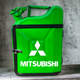 Подарочная канистра мини-бар с дозаправкой 10л MITSUBISHI марка авто, uwest, Зеленая - изображение 1