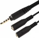 Перехідник для гарнітури XoKo SC-009 Jack 2 x 3.5-мм jack (F) - 3.5-мм 4pin jack (M) - зображення 2