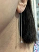 Серьги серебряные протяжки 40043 - изображение 2