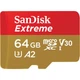 Карта памяти MicroSDXC 64GB C10 UHS-I SanDisk Extreme V30 U3 R170/W80MB/s (SDSQXAH-064G-GN6AA) - изображение 1