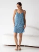 Ночная рубашка женская BARWA garments 0342 L Белый цветок на синем (2110003423213) - изображение 4