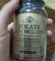 Фолиевая кислота Фолат Солгар Solgar Folate 1,333 mcg DFE (Folic Acid 800 mcg) 250 таб - изображение 7