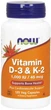 Вітаміни Д3 К2 NOW Vitamin D-3 K-2 1000 IU 45 мкг 120 капс - зображення 1