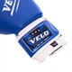 Перчатки для бокса и единоборств кожаные Zelart Velo Fighter 2210 Blue-White 10 унций - изображение 4