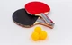 Набор для настольного тенниса Racket MK 0223 Profi 2 ракетки + 3 мяча - изображение 4