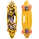 Скейт пенні борд penny cruiser круізер з ручкою Profi Kids 2306-4 жовтий з світяться колесами - зображення 1