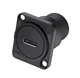 Проходной адаптер USB Type-C, B1018, гнездо-гнездо, D-посадка, корпус - цинковий сплав, чорный, I-Taki - изображение 1
