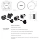 Проходной адаптер USB Type-C, B1018, гнездо-гнездо, D-посадка, корпус - цинковий сплав, чорный, I-Taki - изображение 4