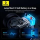 Пусковое зарядное устройство бустер Baseus Super Energy Series 4-in-1 Car Jump Starter компрессор Черный - изображение 9