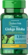 Гинкго Билоба, Ginkgo Biloba, Puritan's Pride, пробная, 120 мг, 30 капсул (PTP-04545) - изображение 1