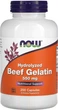 Гідролізат желатину NOW Hydrolyzed Beef Gelatin mg 550 200 caps - зображення 1