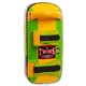 Пады для тайского бокса Тай-пэды 18x38x5 см кожа TWINS цвет салатовый-желтый KPL2-M - изображение 2