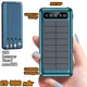 Power Bank на солнечной батарее Kamry 20000mAh, фонарик, USB, встроенные кабеля MicroUSB/Lightning/Type-C/USB Голубой - изображение 3