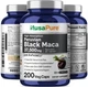 Перуанская черная мака премиум-класса NusaPure Black Maca Root 200 капсул - изображение 3