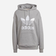 Худі оверсайз жіноче adidas Adicolor Trefoil Hoodie H33589 38 Сіре (4064055604015) - зображення 4