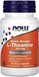 L-теанин NOW Double Strenght L-Theanine 200 mg 60 капсул - изображение 1