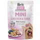 Влажный корм Brit care Adult Mini pouch Chickent & Tuna для взрослых мелких собак филе в соусе курицы 85г - изображение 1