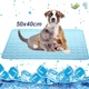 Охлаждающий коврик для собак и кошек Cooling Mat подстилка / лежанка для животных с охлаждающим эффектом, 50х40 см, голубой (84446148) - изображение 1