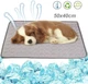 Охлаждающий коврик для собак и кошек Cooling Mat подстилка / лежанка для животных с охлаждающим эффектом, 50х40 см, серый (84446231) - изображение 1