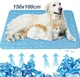 Охлаждающий коврик для собак и кошек Cooling Mat подстилка / лежанка для животных с охлаждающим эффектом, 150х100 см, голубой (85887552) - изображение 1