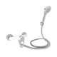 Змішувач для душу Lidz Latwa 010 (з душовим гарнітуром) LDLAT010WHI45426 Білий з хромом - зображення 1