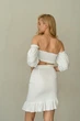 Спідниця літня Shape of Angel однотонна з рюшами 100% льон XS біла - зображення 6