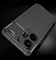 Протиударний чохол Карбон для Xiaomi Redmi Note 13 Pro+ 5g чорний гумовий бампер - зображення 1