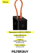 Павербанк для ноутбука + кабель для роутера Baseus Power Bank 20000mAh Elf Digital Display 65W Black Зовнішній акумулятор чорний - зображення 5
