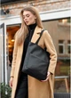 Сумка жіноча шоппер з екошкіри на плече велика Sambag Чорний 39138 - зображення 6