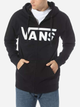 Bluza męska rozpinana streetwear z kapturem Vans Classic Zip VN0A456CY28 S Czarna (193391220765) - obraz 1