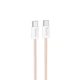 USB кабель Type-C на Type-C HOCO Source 60W charging data cable (2m, PD2.0, 60W, 20V 3A). Pink - зображення 3