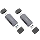 Картридер с разъемом Type-C и USB HOCO Spirit card reader (USB2.0, Type-C, SD/TF, 480Mbps). Black - изображение 7