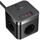 Мережевий зарядний пристрій 4 виходи на 30 W Baseus PowerCombo Cube Power Strip (2xType-C + 2xUSB + 3AC). Black - зображення 2